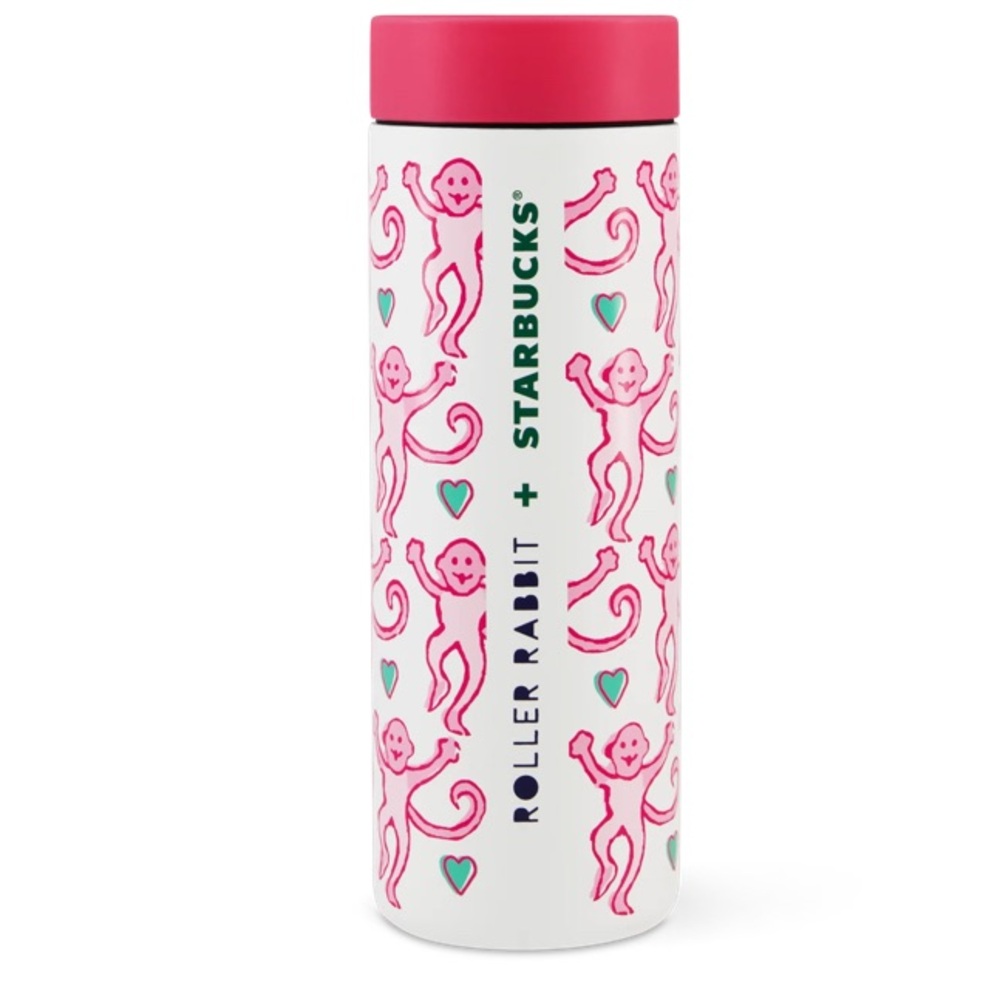 Starbucks x Roller Rabbit LIMITED EDITION 16oz PINK Stainless Steel Tumbler 2025